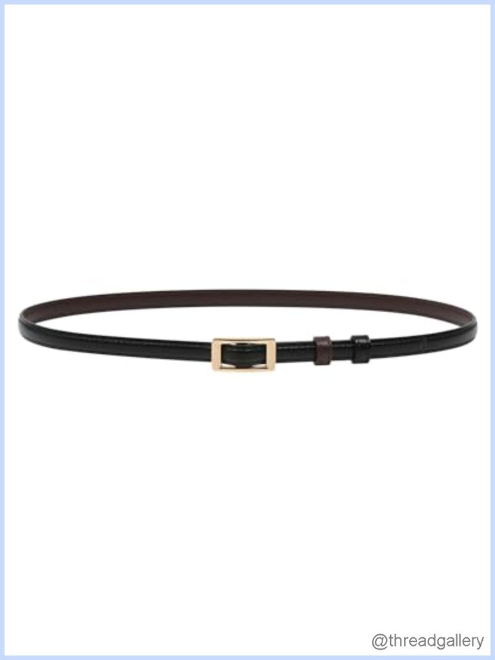 Skinny Reversible Belt Women Hole Free PU Leather Adjustable Waist Belt